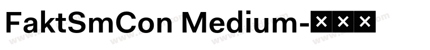 FaktSmCon Medium字体转换